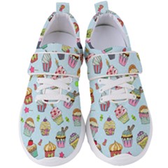 Cupcake Doodle Pattern Women s Velcro Strap Shoes by Sobalvarro