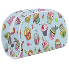 Cupcake Doodle Pattern Makeup Case (medium) by Sobalvarro