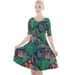 14 Quarter Sleeve A-Line Dress