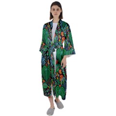14 Maxi Satin Kimono