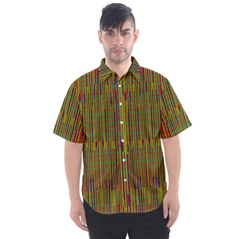 Colors From The Sea Decorative Men s Short Sleeve Shirt by pepitasart