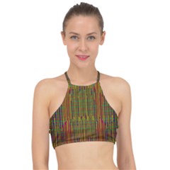 Colors From The Sea Decorative Racer Front Bikini Top by pepitasart