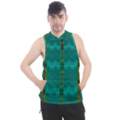 Shimmering Colors From The Sea Decorative Men s Sleeveless Hoodie by pepitasart