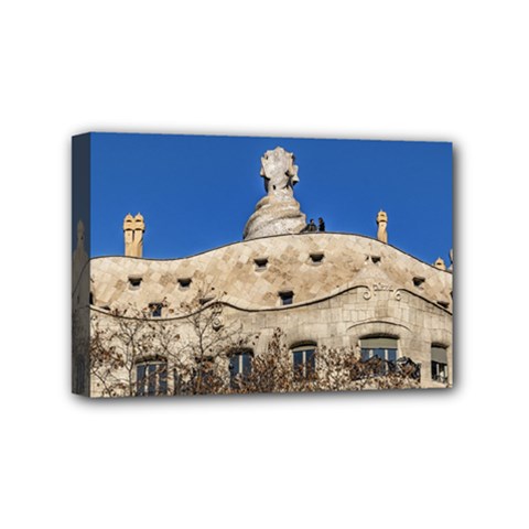 Gaudi, La Pedrera Building, Barcelona - Spain Mini Canvas 6  X 4  (stretched) by dflcprintsclothing