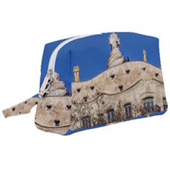 Gaudi, La Pedrera Building, Barcelona - Spain Wristlet Pouch Bag (large) by dflcprintsclothing