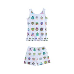 All The Aliens Teeny Kids  Boyleg Swimsuit