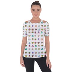 All The Aliens Teeny Shoulder Cut Out Short Sleeve Top