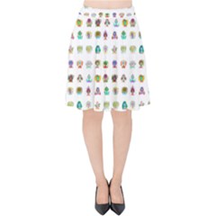 All The Aliens Teeny Velvet High Waist Skirt