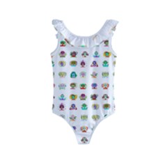 All The Aliens Teeny Kids  Frill Swimsuit
