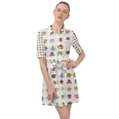 All The Aliens Teeny Belted Shirt Dress