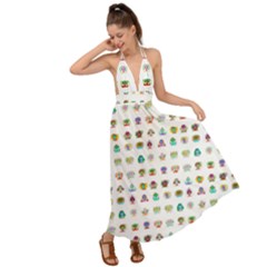 All The Aliens Teeny Backless Maxi Beach Dress