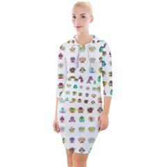 All The Aliens Teeny Quarter Sleeve Hood Bodycon Dress by ArtByAng