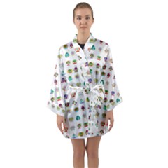 All The Aliens Teeny Long Sleeve Satin Kimono by ArtByAng