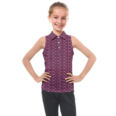 Digital Waves Kids  Sleeveless Polo Tee by Sparkle