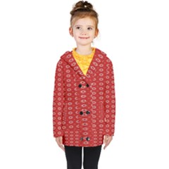 Red Kalider Kids  Double Breasted Button Coat by Sparkle