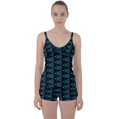 Digital Triangles Tie Front Two Piece Tankini by Sparkle