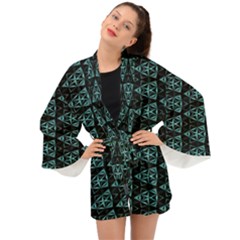 Digital Triangles Long Sleeve Kimono by Sparkle