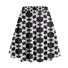 Black And White Triangles High Waist Skirt by Sparkle