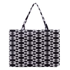 Black And White Triangles Medium Tote Bag by Sparkle