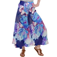 Flowers Satin Palazzo Pants by Sparkle