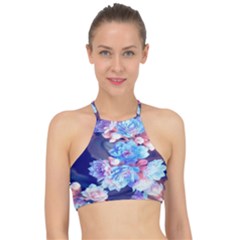 Flowers Racer Front Bikini Top by Sparkle