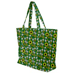 Hawaii Ghost Green Zip Up Canvas Bag by snowwhitegirl