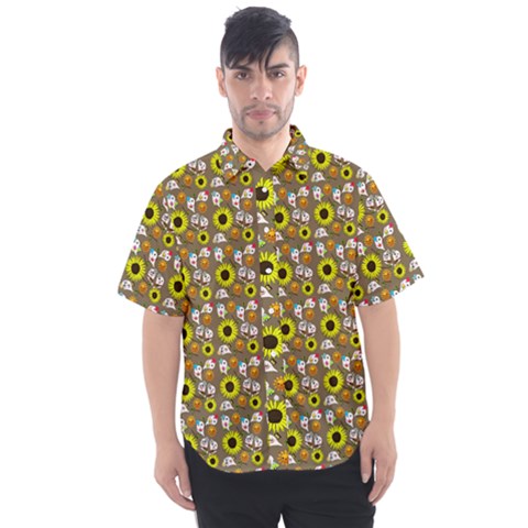 Hawaii Ghost Beige Men s Short Sleeve Shirt by snowwhitegirl