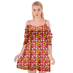 Hawaii Ghost Red Cutout Spaghetti Strap Chiffon Dress