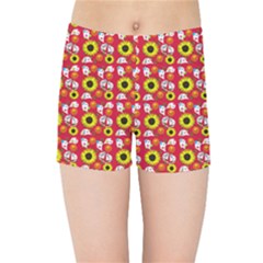 Hawaii Ghost Red Kids  Sports Shorts by snowwhitegirl