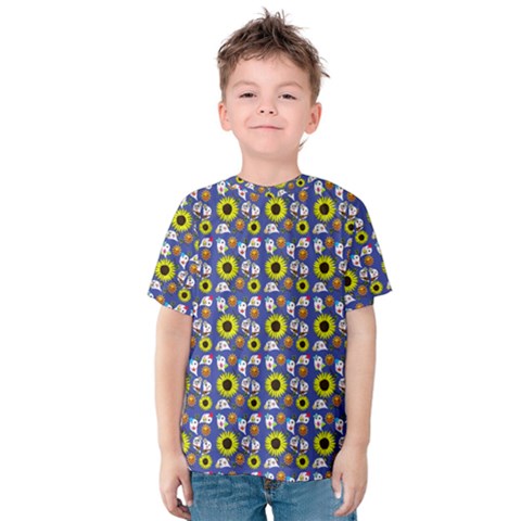 Hawaii Ghost Blue Kids  Cotton Tee by snowwhitegirl