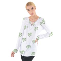 Happy St Patricks Day Symbol Motif Pattern Tie Up Tee by dflcprintsclothing