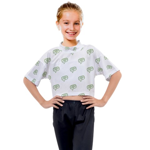 Happy St Patricks Day Symbol Motif Pattern Kids Mock Neck Tee by dflcprintsclothing