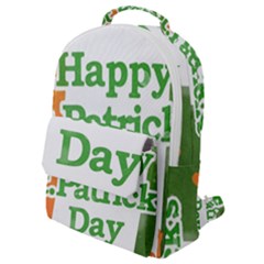 Happy St Patricks Day Design Flap Pocket Backpack (small) by dflcprintsclothing