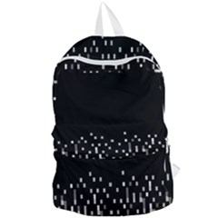 Black And White Matrix Patterned Design Foldable Lightweight Backpack by dflcprintsclothing