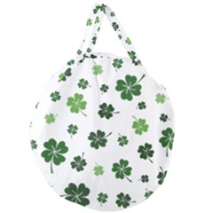 St Patricks Day Pattern Giant Round Zipper Tote by Valentinaart