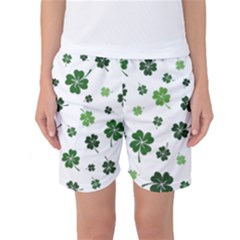 St Patricks Day Pattern Women s Basketball Shorts by Valentinaart