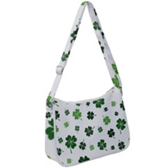 St Patricks Day Pattern Zip Up Shoulder Bag by Valentinaart