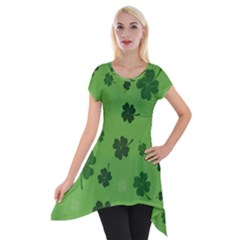 St Patricks Day Short Sleeve Side Drop Tunic by Valentinaart