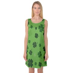 St Patricks Day Sleeveless Satin Nightdress by Valentinaart