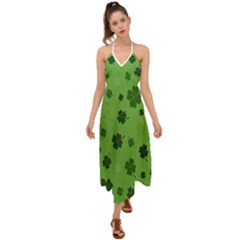 St Patricks Day Halter Tie Back Dress  by Valentinaart