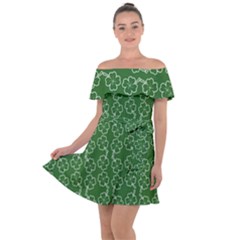 St Patricks Day Off Shoulder Velour Dress by Valentinaart