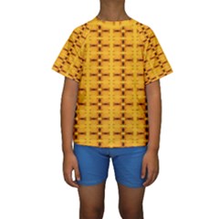 Digital Illusion Kids  Short Sleeve Swimwear by Sparkle