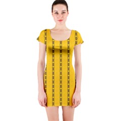 Digital Stars Short Sleeve Bodycon Dress by Sparkle