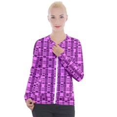 Digital Violet Casual Zip Up Jacket