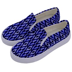 Blue Diamonds Kids  Canvas Slip Ons