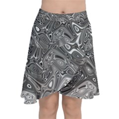 Grey Glow Cartisia Chiffon Wrap Front Skirt