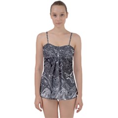 Grey Glow Cartisia Babydoll Tankini Set