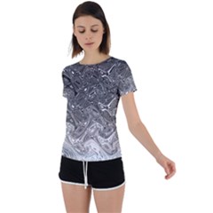 Grey Glow Cartisia Back Circle Cutout Sports Tee