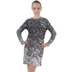 Grey Glow Cartisia Long Sleeve Hoodie Dress