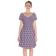 Flowers Pattern Short Sleeve Bardot Dress by Sparkle